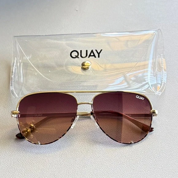 Quay Australia High Key Mini Sunglasses Two-Tone - Picture 5 of 5